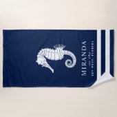 Nautical Thormed Seahorse Strandlaken (Voorkant)