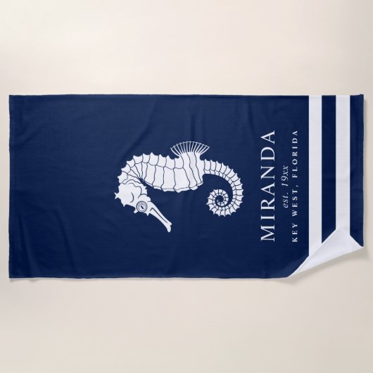 Nautical Thormed  Seahorse Strandlaken (Voorkant)