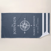 Nautical Threadass Blauw Strandlaken (Voorkant)