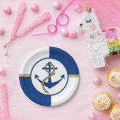 Nautical Threadboot Anchor Papieren Bordje (Feest)