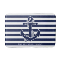 Nautical Threats Personalized Bath Mat