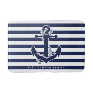 Nautical Threats Personalized Bath Mat