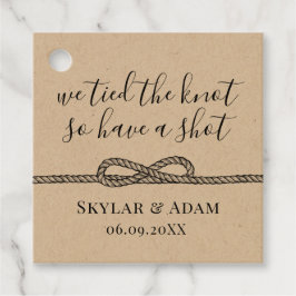 Nautical Tied The Knot Hebben Een Shot Bruiloft Bedankjes Labels