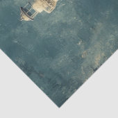 Nautical Tissue Paper with Lighthouse and Seagull Tissuepapier (Detail)