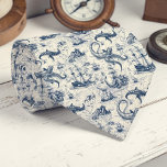 Nautical Toile Custom Necktie Stropdas<br><div class="desc">This custom necktie features a classic nautical toile pattern,  perfect for adding a touch of seaside charm to any outfit. Ideal for dads,  groomsmen,  or anyone who loves the ocean.</div>