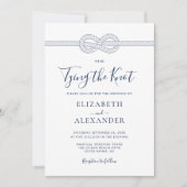 Nautical Touw Tying the Knot Bruiloft Kaart (Voorkant)