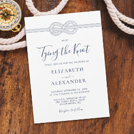Nautical Touw Tying the Knot Bruiloft Kaart