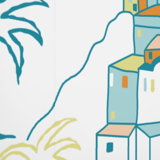 Nautical Town Print Behang (Zoom)