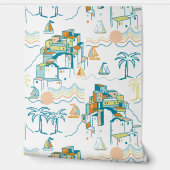 Nautical Town Print Behang (Afrollen)