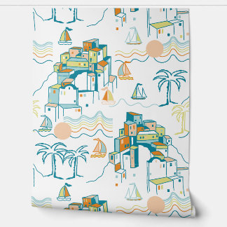 Nautical Town Print Behang