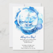 Nautical Treasures onthuld: Boy Baby shower Kaart (Voorkant)