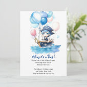 Nautical Treasures wachten op: Boy Baby shower Kaart (Staand voorkant)