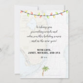 Nautical Tropical Prettige feestdagen uit Florida Feestdagenkaart (Achterkant)