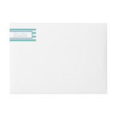 Nautical Turquoise Stripe Anchor Wedding (Voorkant)