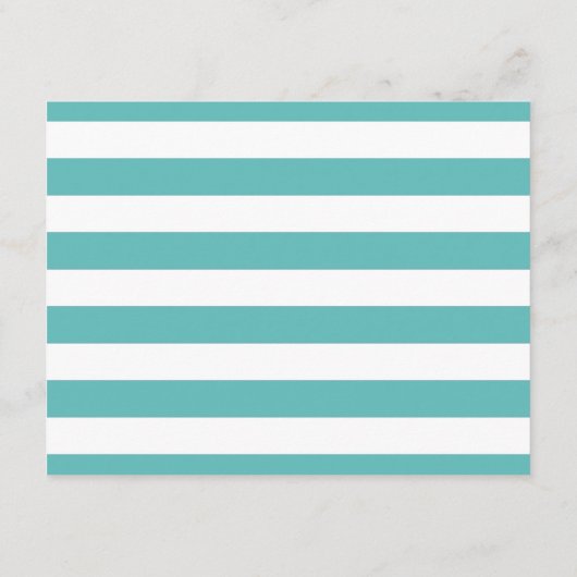 Nautical Turquoise Stripe Anchor Wedding Detail Informatiekaartje (Achterkant)