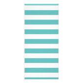 Nautical Turquoise Stripe Anchor Wedding Menu (Achterkant)