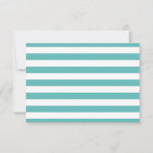 Nautical Turquoise Stripe Anchor Wedding RSVP Kaartje (Achterkant)