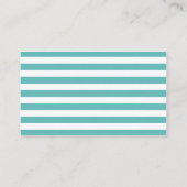 Nautical Turquoise Stripe Anchor Wedding Website Informatiekaartje (Achterkant)