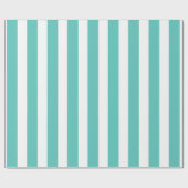 Nautical Turquoise & White Striped Cadeaupapier (Vlak)