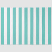 Nautical Turquoise & White Striped Tissuepapier (Voorkant)