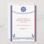 Nautical Twin Baby Boy Shower Uitnodiging (Achterkant)