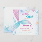 Nautical two het Zee 2e Verjaardagsfeest Kaart (Voorkant / Achterkant)