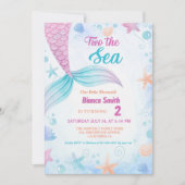 Nautical two het Zee 2e Verjaardagsfeest Kaart (Voorkant)