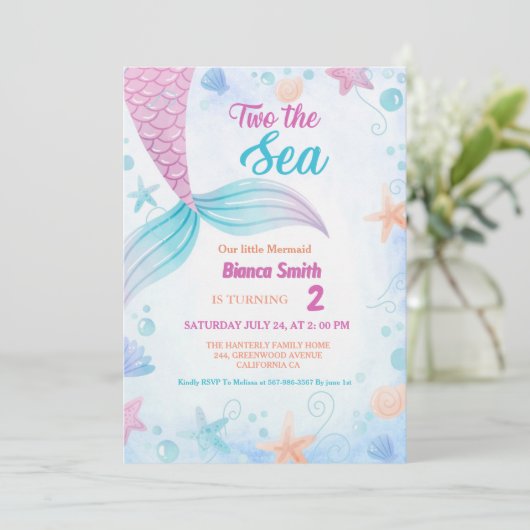 Nautical two het Zee 2e Verjaardagsfeest Kaart (Staand voorkant)