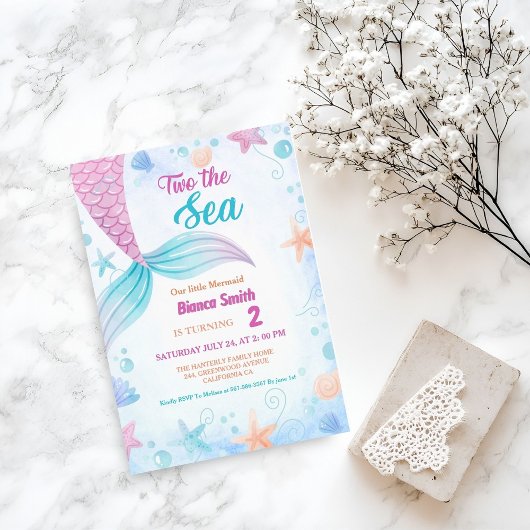 Nautical two het Zee 2e Verjaardagsfeest Kaart