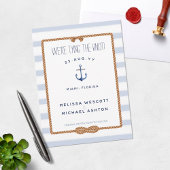 Nautical Tying the Knot Infinity + Blue Waterverf Save The Date