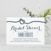 Nautical Tying the Knot Navy Vrijgezellenfeest Kaart (Staand voorkant)