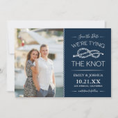 Nautical Tying the Knot Photo Save the Date (Voorkant)