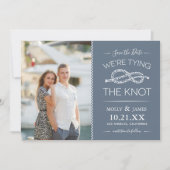 Nautical Tying the Knot Photo Save the Date (Voorkant)