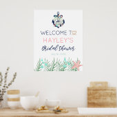 Nautical Tying the Knot Vrijgezellenfeest Welcome  Poster (Keuken)