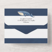 Nautical Tying the Knot Wedding All In One Uitnodiging (Achterkant)