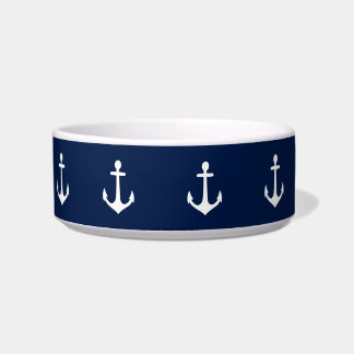 Nautical (u kiest achtergrondkleur) voerbakje