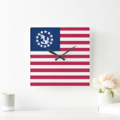 Nautical USA Sailing Flag Vierkante Klok (Huis)