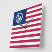 Nautical USA Sailing Flag Vierkante Klok (Hoek)