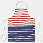 Nautical Vibes Blue White Striped Schort (Voorkant)