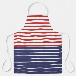 Nautical Vibes Blue White Striped Schort