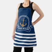 Nautical,Vinatge Anchor Navy Blue Striped Schort (Insitu)
