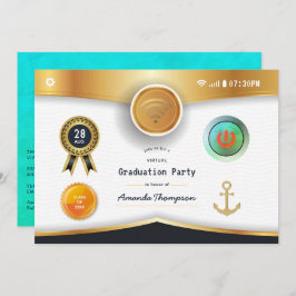 Nautical Virtual Graduation Party Kaart