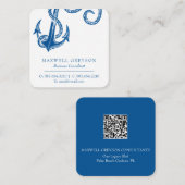 Nautical Visitekaartjes Navy Blue Anchor Informatiekaartje (Voorkant / Achterkant)
