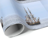 Nautical Vissen Boat Blue Skies Cadeaupapier (Rol Hoek)