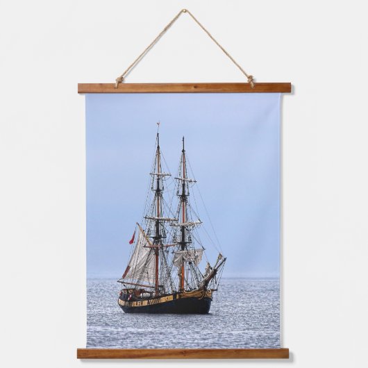 Nautical Vissen Boat Blue Skies Hangend Wandkleed (Voorkant)