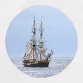 Nautical Vissen Boat Blue Skies Labels (Design 1)