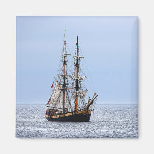 Nautical Vissen Boat Blue Skies Magneet