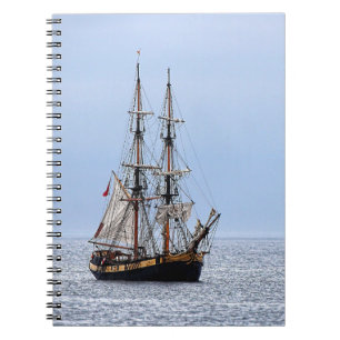Nautical Vissen Boat Blue Skies Notitieboek