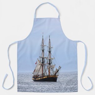 Nautical Vissen Boat Blue Skies Schort