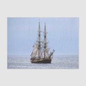 Nautical Vissen Boat Blue Skies Tissuepapier (Voorkant)